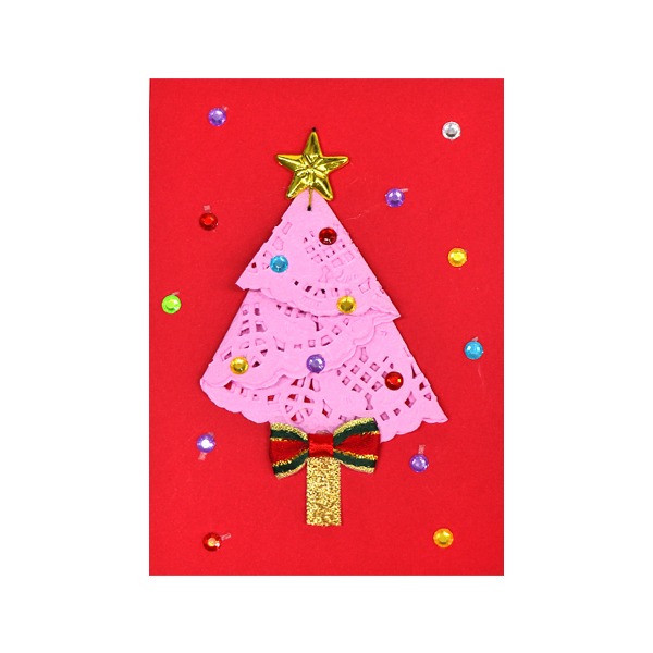 (재미스쿨) 크리스마스 카드만들기 패키지 21번 1인용 DIY 카드 꾸미기