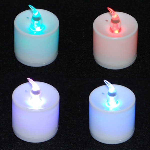 (KO) 미니촛불 무지개 1개(낱개) LED 케익촛불 티라이트 양초