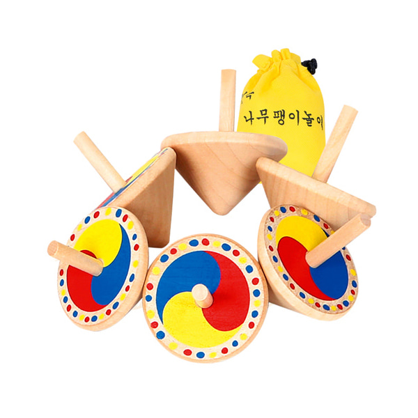 (유아월드) 나무팽이 놀이세트 6개입x1세트 민속 전통
