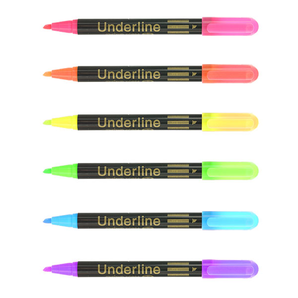 (문화) 언더라인 형광펜 12개입1타 Underline Highlighter