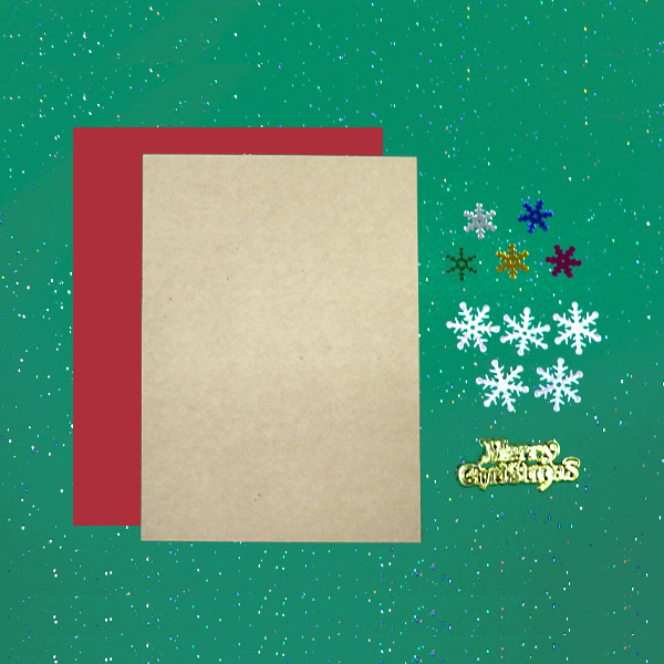 (재미스쿨) 크리스마스 카드만들기 패키지 09번 1인용 DIY 카드 꾸미기
