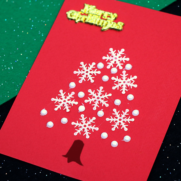 (재미스쿨) 크리스마스 카드만들기 패키지 08번 5인용 DIY 카드 꾸미기