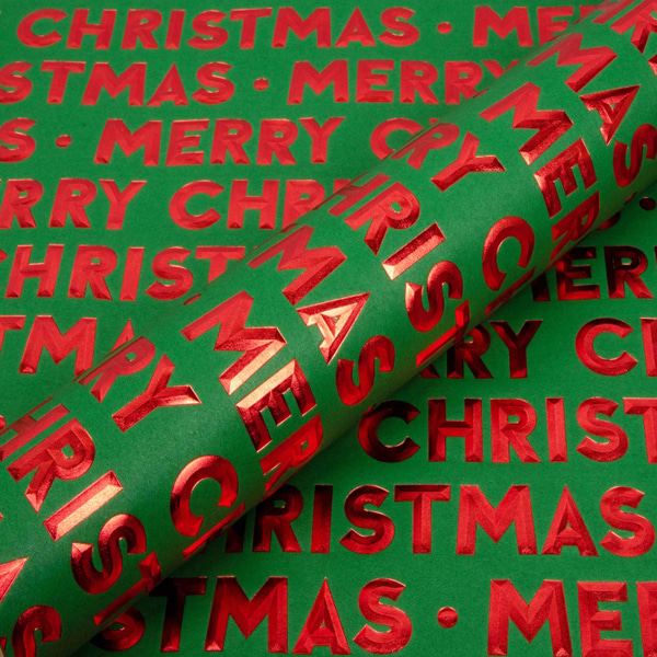 (디랩) X-mas 3D 금박 종이롤 포장지 1롤 크리스마스 선물 포장