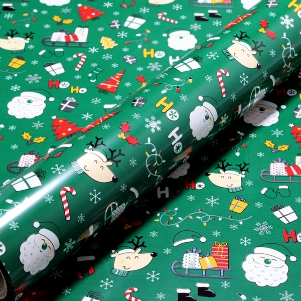 (제일) 호호 비닐 포장지 1롤 증착 크리스마스 선물 포장