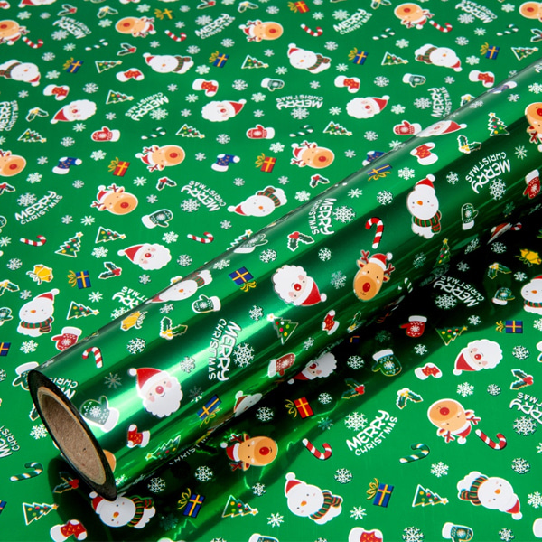 (디랩) 크리스마스 포장지 메리 비닐롤 중형 1롤 예쁜 선물 포장