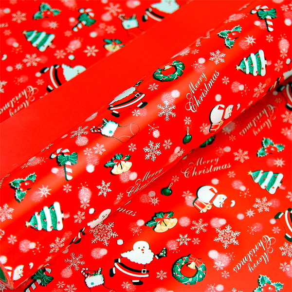 (제일) 산타 종이 포장지 1롤 크리스마스 선물 포장