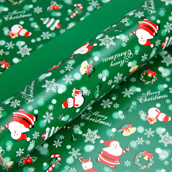 (제일) 산타 종이 포장지 1롤 크리스마스 선물 포장