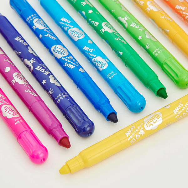 (아모스) 파스넷 색연필 12색 세트 부드러운색연필