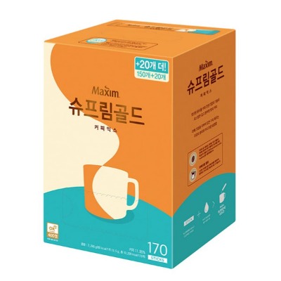 (Maxim) 맥심 슈프림골드 커피믹스 13.5gX150T+20T 동서식품