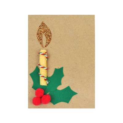 (재미스쿨) 크리스마스 카드만들기 패키지 12번 1인용 DIY 카드 꾸미기